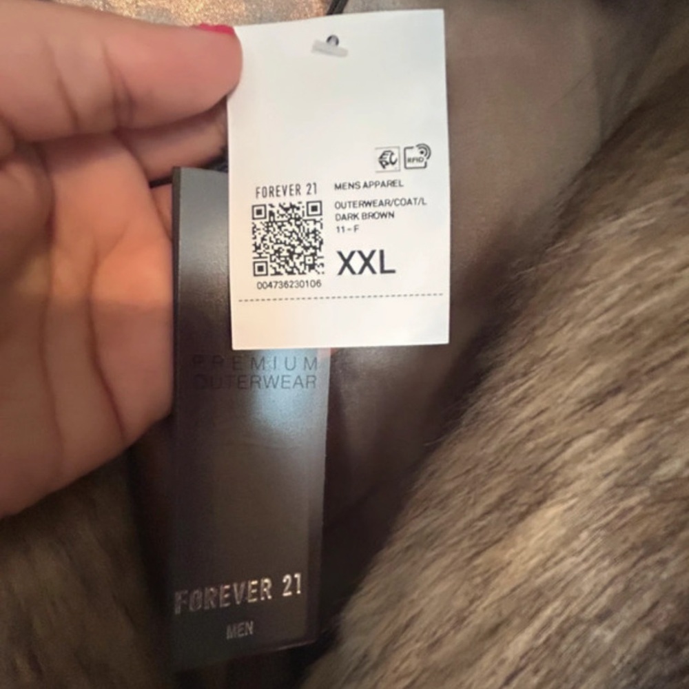 Forever 21 Brown Faux Fur Long Coat - Picture 7 of 7